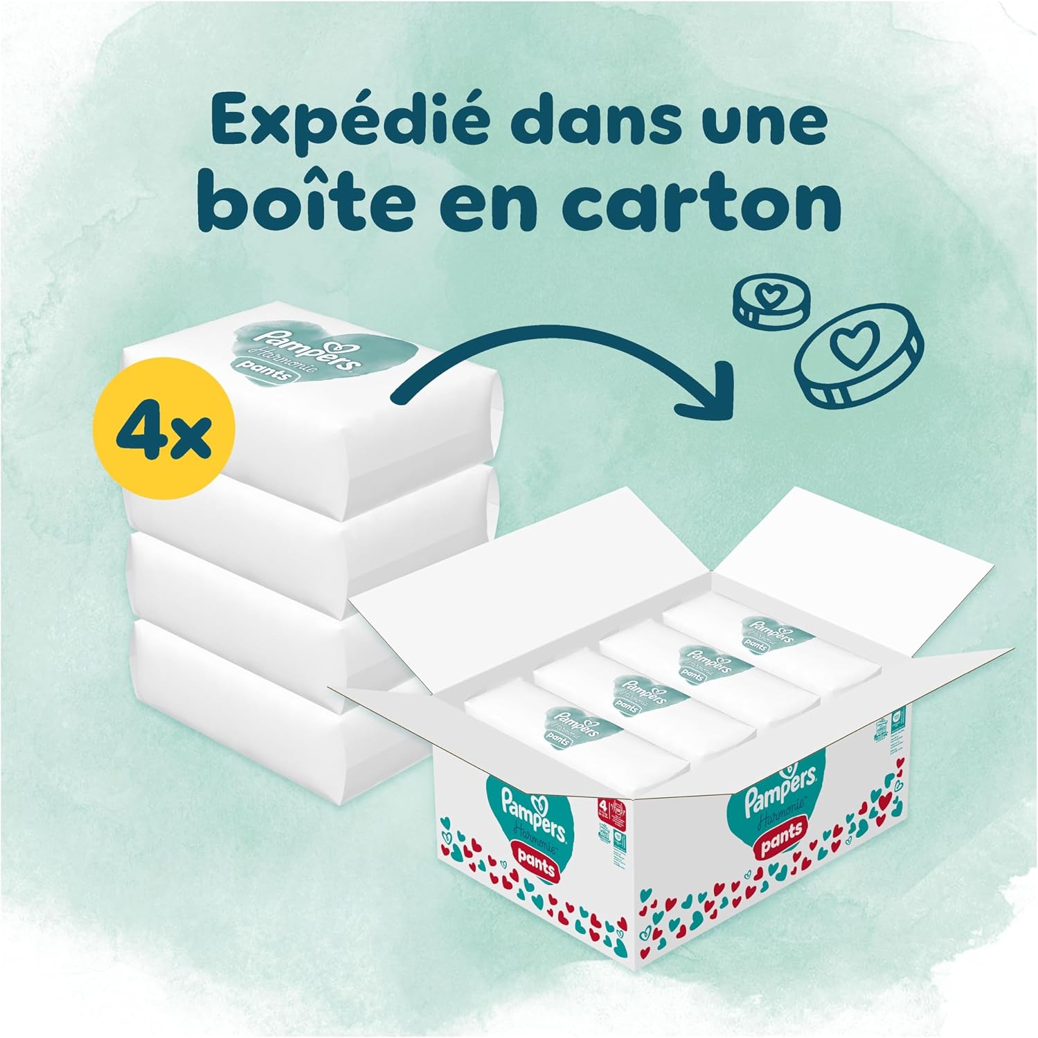 Detalle 2 de Pampers Harmonie Pants 168 couches-culottes đ¶