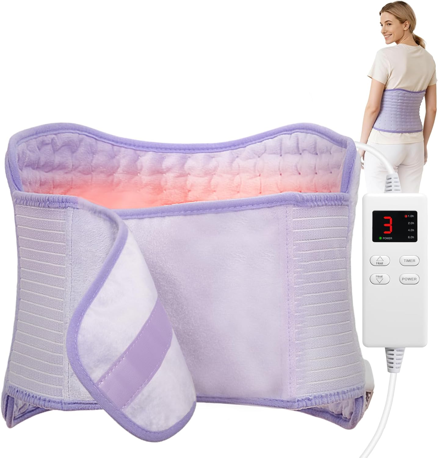 Detalle de Heating Pad in Coral Fleece