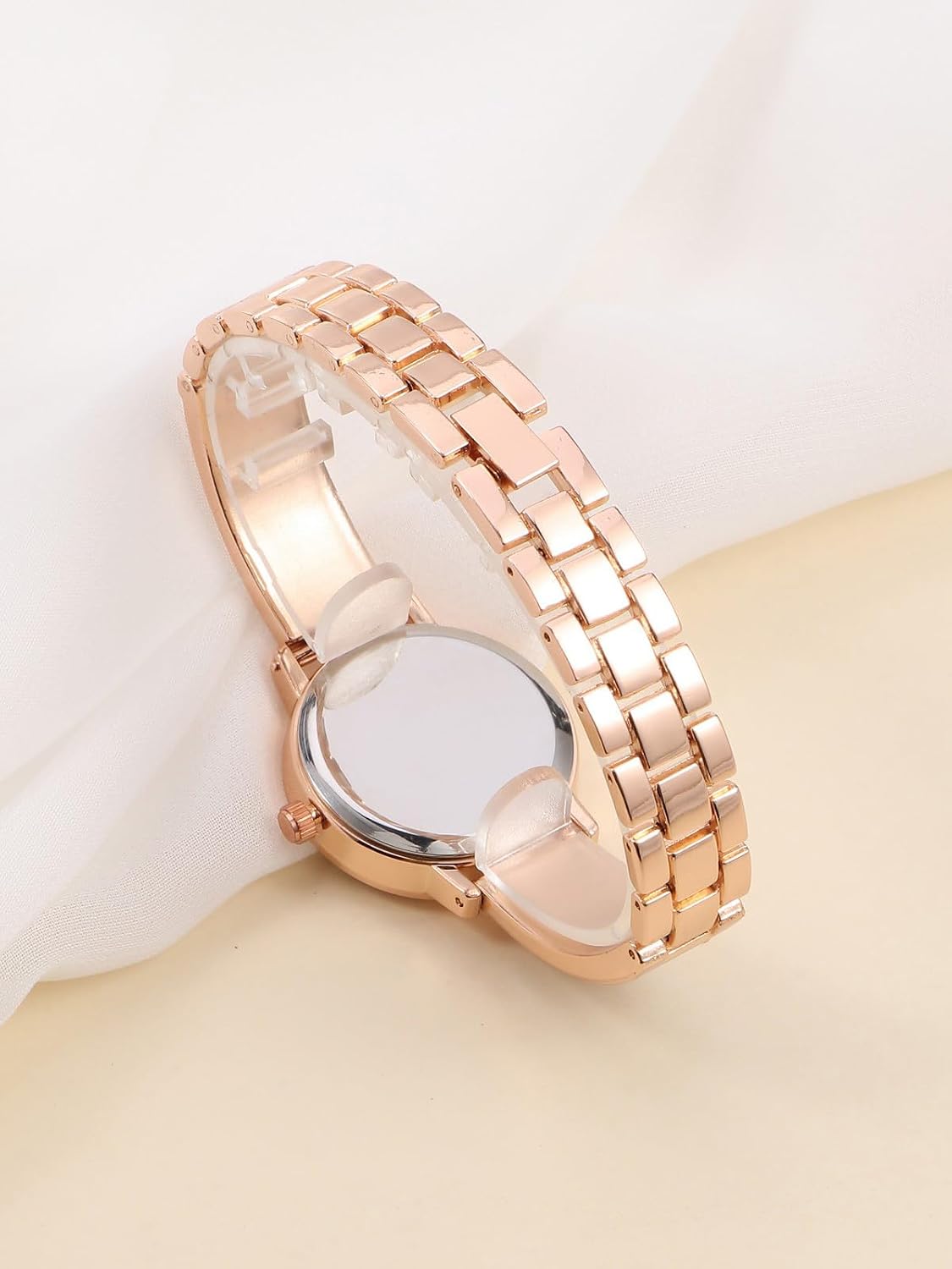 Thumbnail 4 de JSDDE Damen Armbanduhr Elegant mit roségoldfarbenem Zifferblatt und Gliederarmband