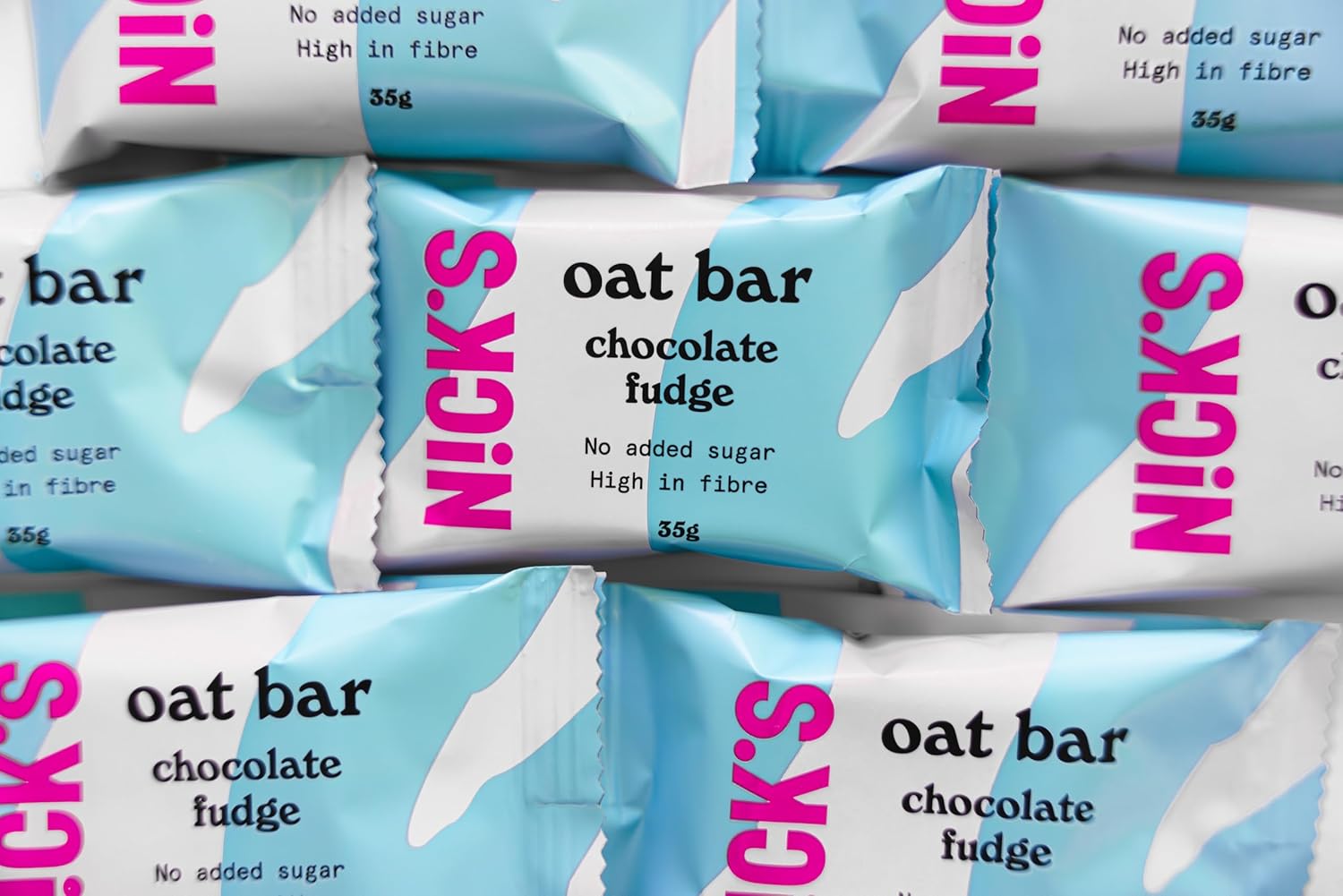 Thumbnail 5 de N!CK’S NICKS Barre d’avoine fudge au chocolat (flapjack) – sans sucre ajouté, riche en fibres – 12x35 g