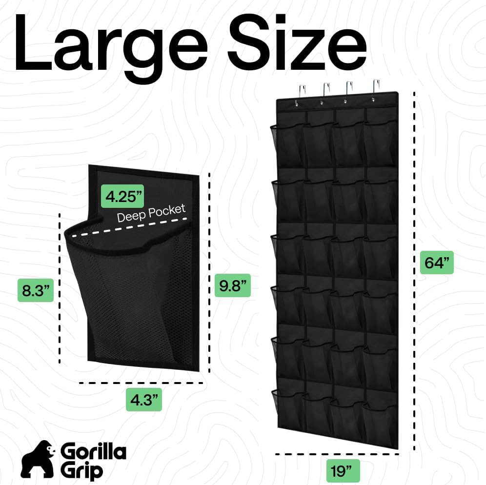 Thumbnail 6 de GORILLA GRIP Over the Door Shoe Organizer 24 Pockets