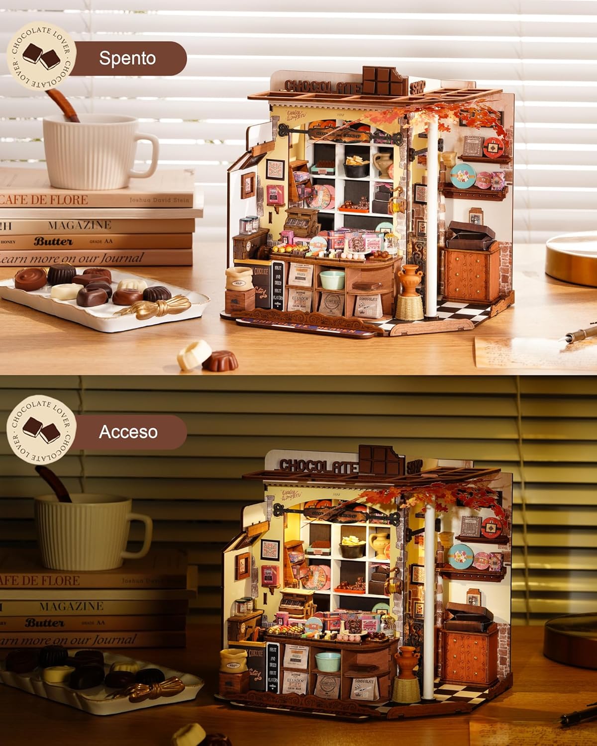 Thumbnail 4 de Rolife Miniature Casa Cioccolateria di Henry kit 330 pezzi