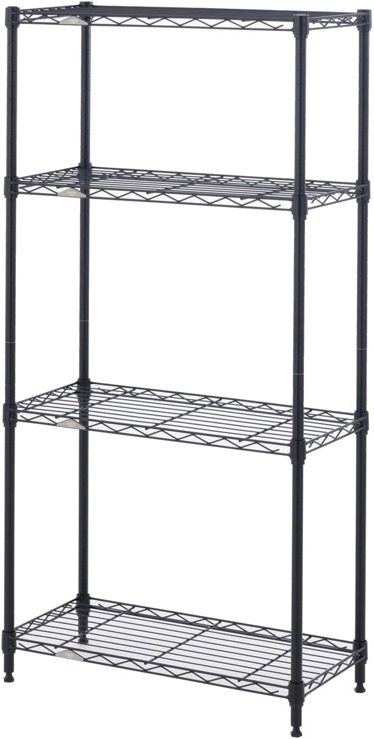 Detalle de ドウシシャ M1260304BK 4段スチールラック 幅59.5cm・奥行29.5cm、耐荷重260kg