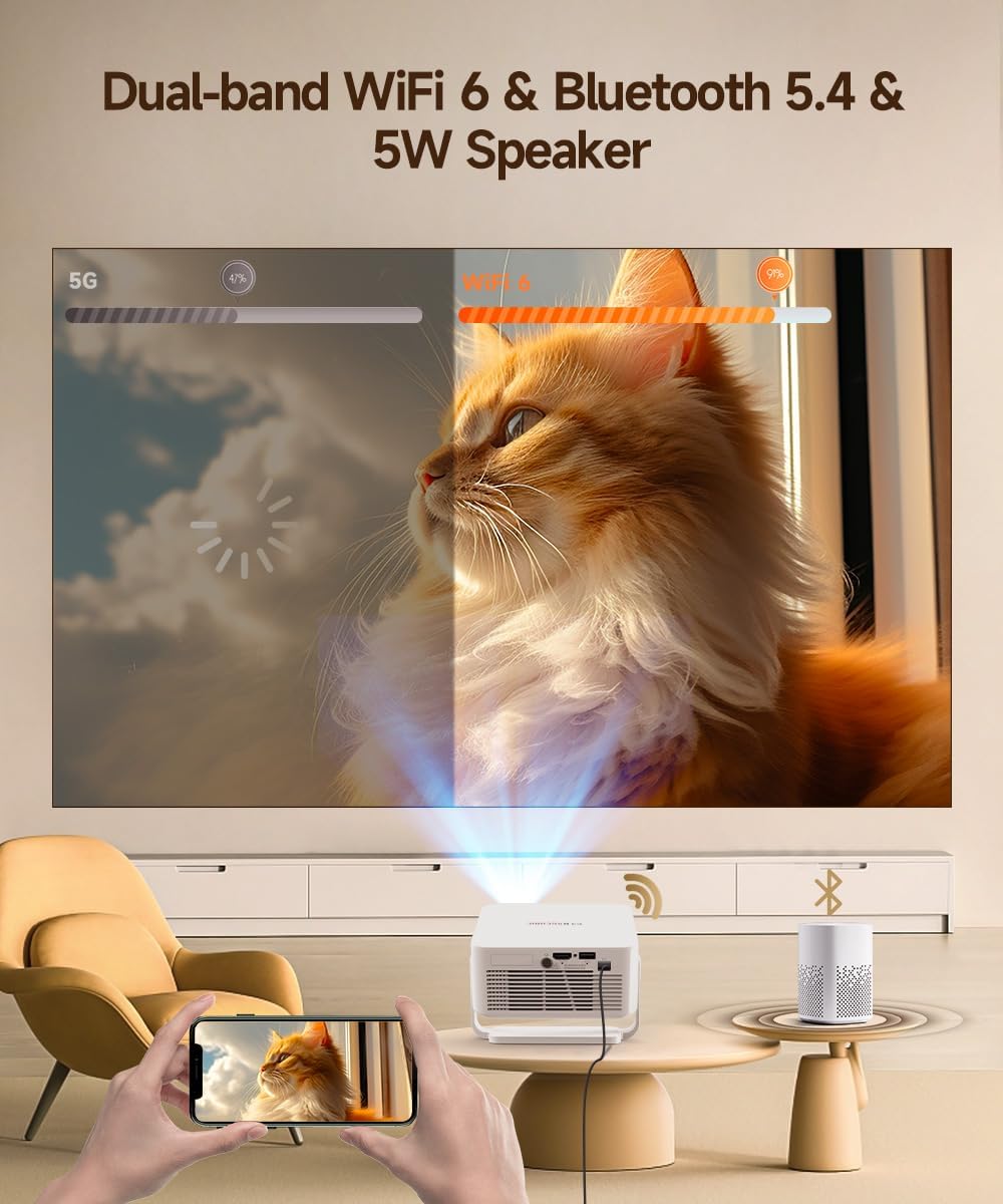 Detalle de Magcubic Mini Vidéoprojecteur 4K HY300max — Ultra courte focale, WiFi 6 et Android 14
