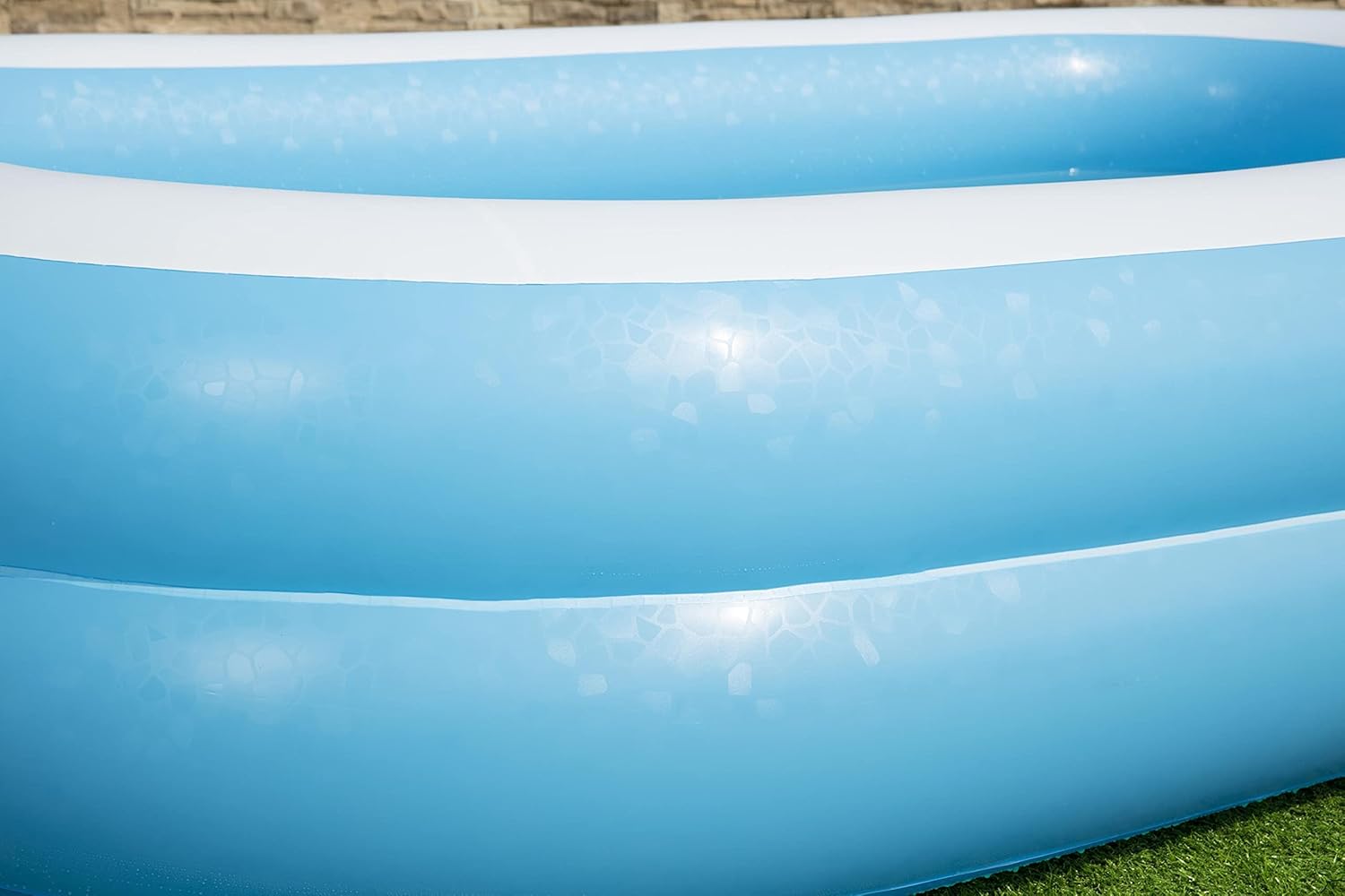 Detalle de Bestway Family Pool – Rechteckiger Kinderpool, schnell aufgebaut, 262 x 175 x 51 cm