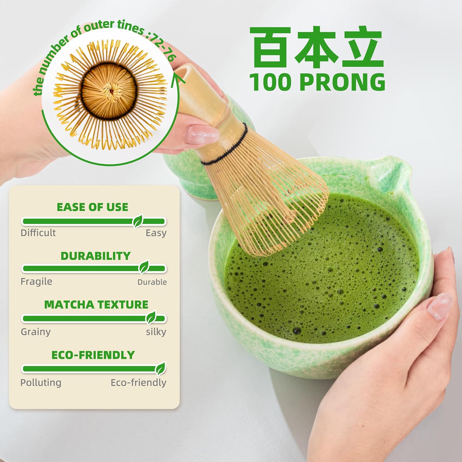 Detalle de TEANAGOO Matcha Whisk Set 7-piece matcha kit 🍵