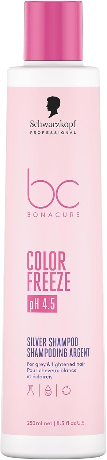 Detalle de Schwarzkopf BC Color Freeze Silver Shampoo – Neutralises Brassiness for Blonde and Grey Hair