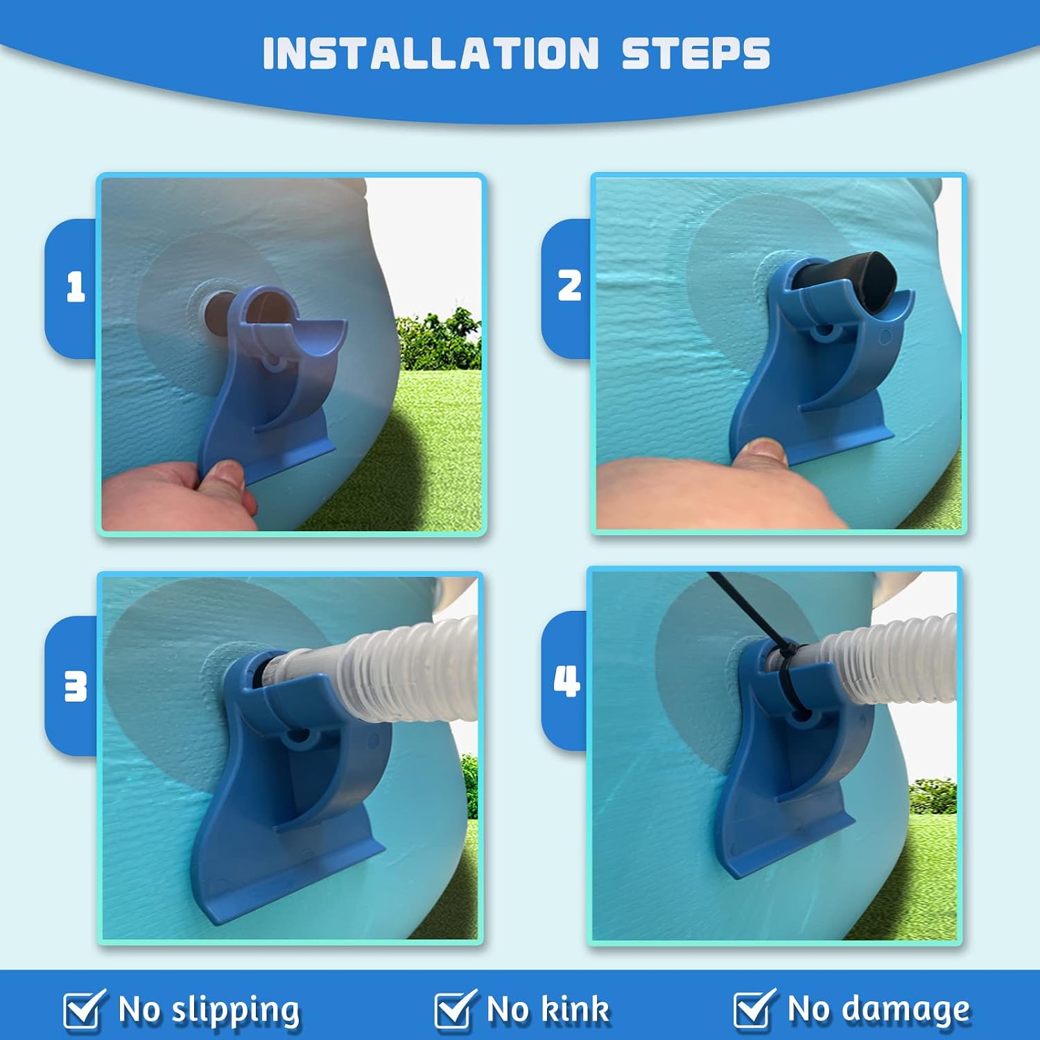 Thumbnail 4 de Supporti per tubi da piscina (2 pezzi) 26–38 mm – compatibili con Intex e Bestway