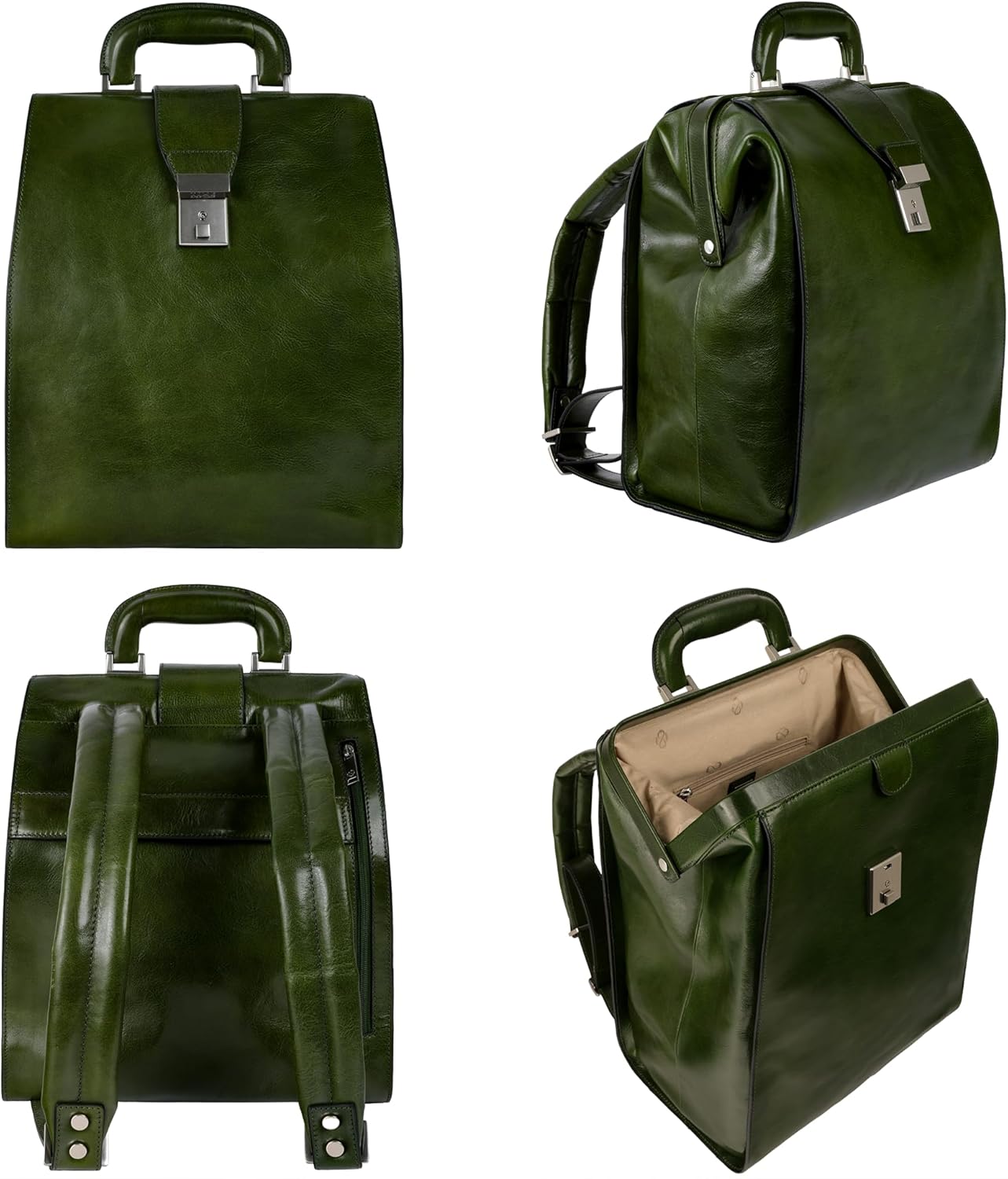 Thumbnail 6 de Time Resistance Leather Backpack – Classic Design Unisex Laptop Backpack for 15”