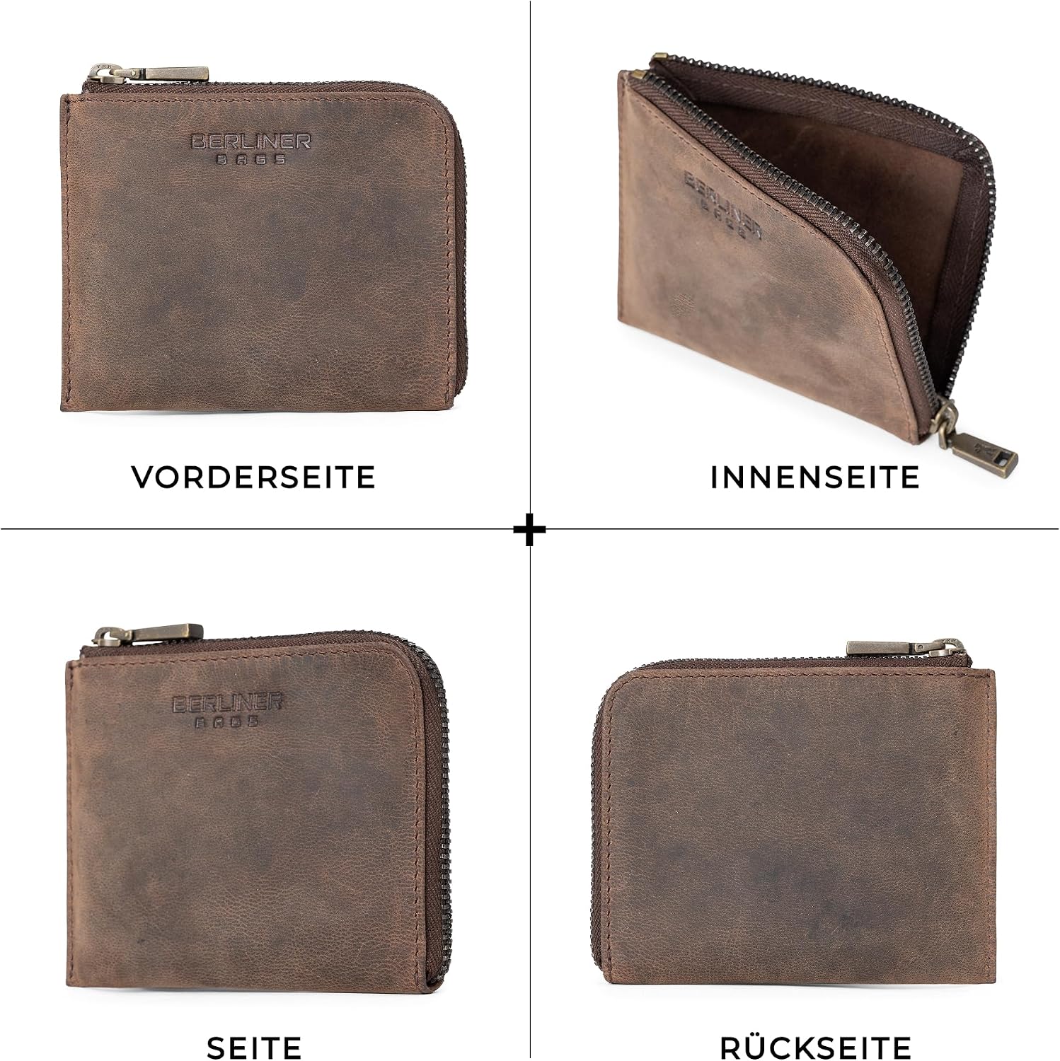 Thumbnail 4 de Berliner Bags Münzbörse Mark aus Leder – Mini-Geldbeutel für Damen & Herren (10,5 x 8,5 cm)