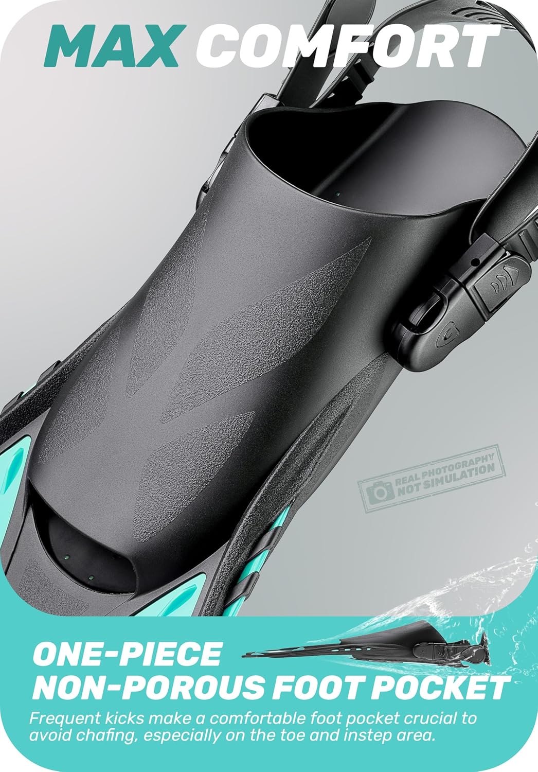 Thumbnail 4 de CAPAS Snorkel Fins: Travel-Size Open-Heel Swim Fins for All Ages