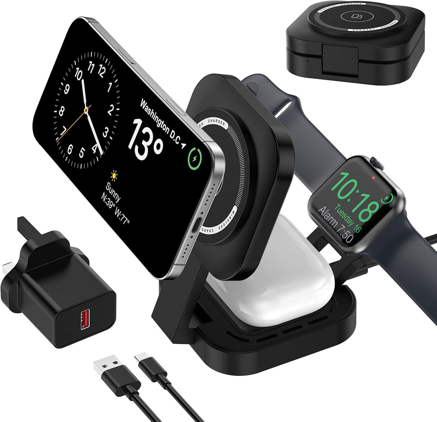 Detalle de 3 in 1 MagSafe Wireless Charger for Apple Devices