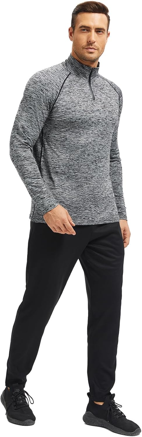 Thumbnail 2 de AMZSPORT Maglia Uomo Manica Lunga – Felpa 1/4 Zip per Running e Allenamento