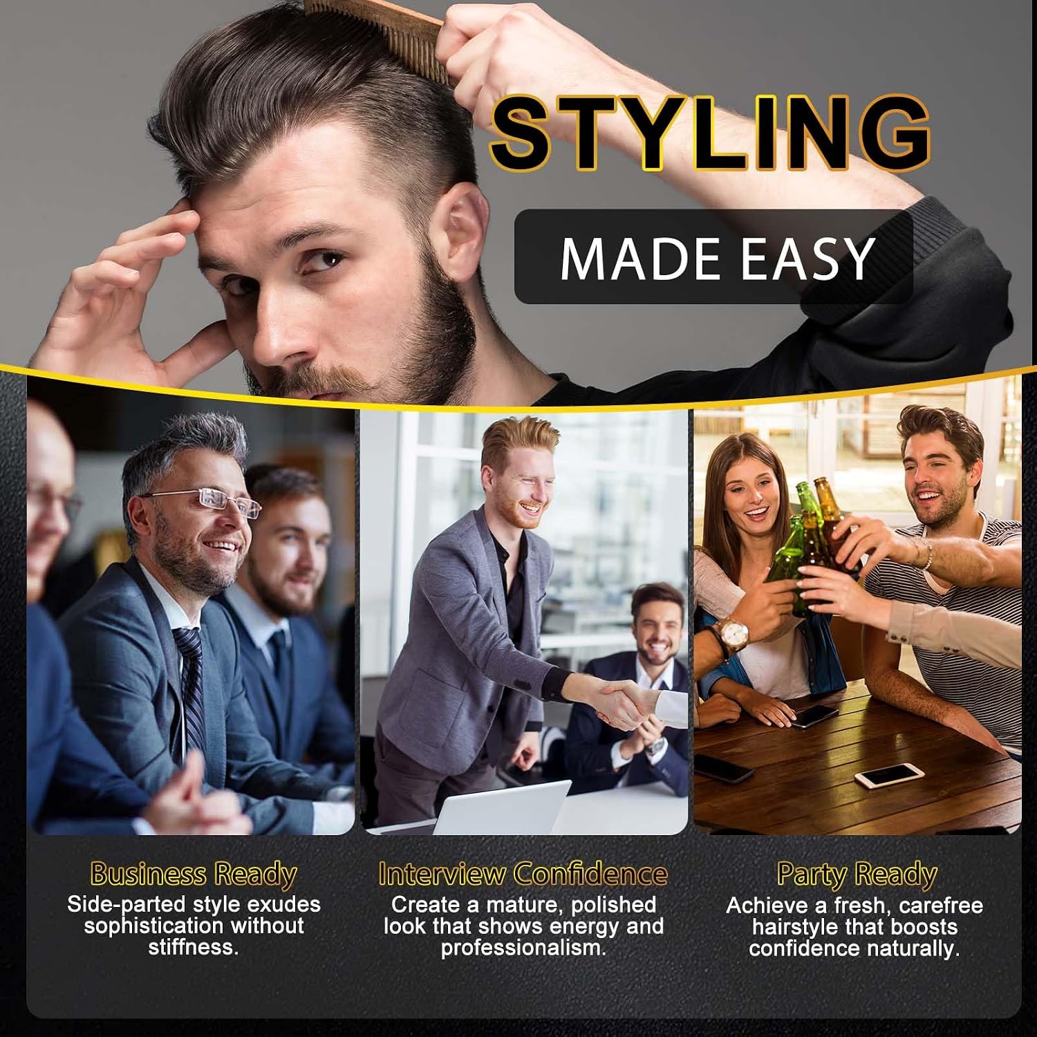 Detalle 2 de YijiaXingzhou stylingpoeder 30 g voor mannen met matte finish