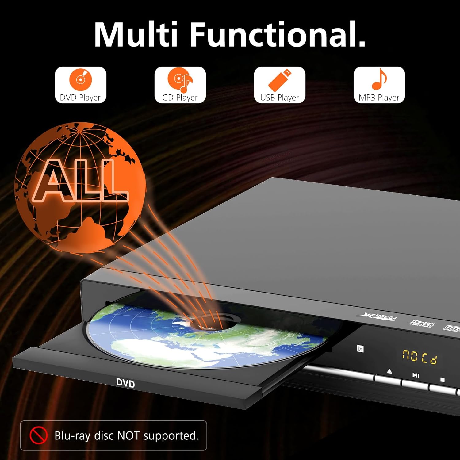 Thumbnail 1 de Mini Region Free DVD Player 1080p