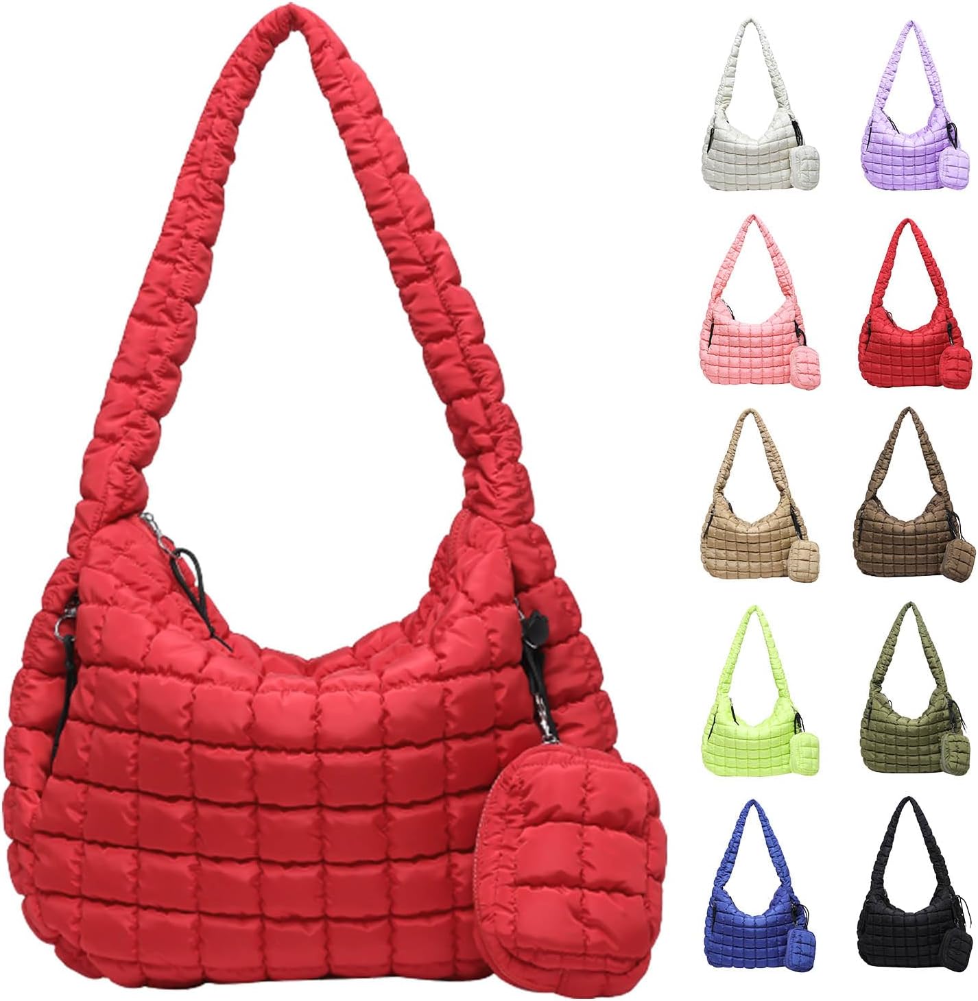 Detalle de Bagtopia Puffer Tote Bag for Women, Large Quilted Puffer Tote
