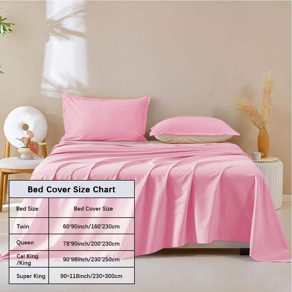 Detalle de DUJUIKE Copriletto impermeabile 230x250 cm, rosa – protezione 100% per letto e mobili