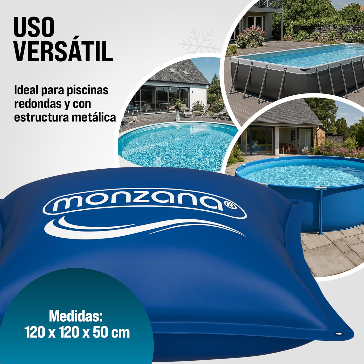 Thumbnail 2 de Monzana Cojín Piscina Invierno XL 120x120cm