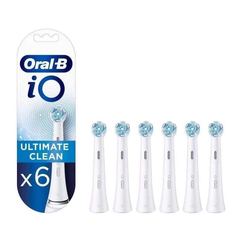 Detalle de Oral-B iO Ultimate Clean Pack 6 cabezales – limpieza profunda para la gama iO