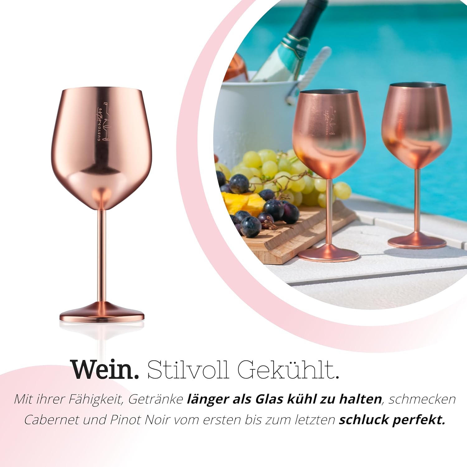 Thumbnail 4 de Gusto Nostro Weingläser 540 ml Edelstahl