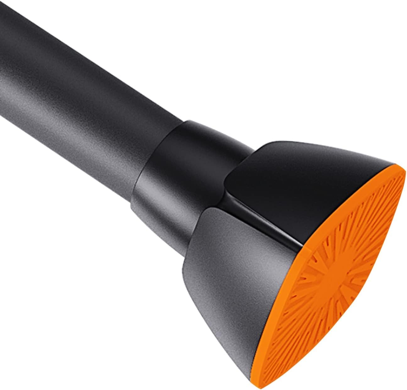 Detalle de Lolypot Noir-orange telescopische douchegordijnstang, verstelbaar van 79 tot 114 cm