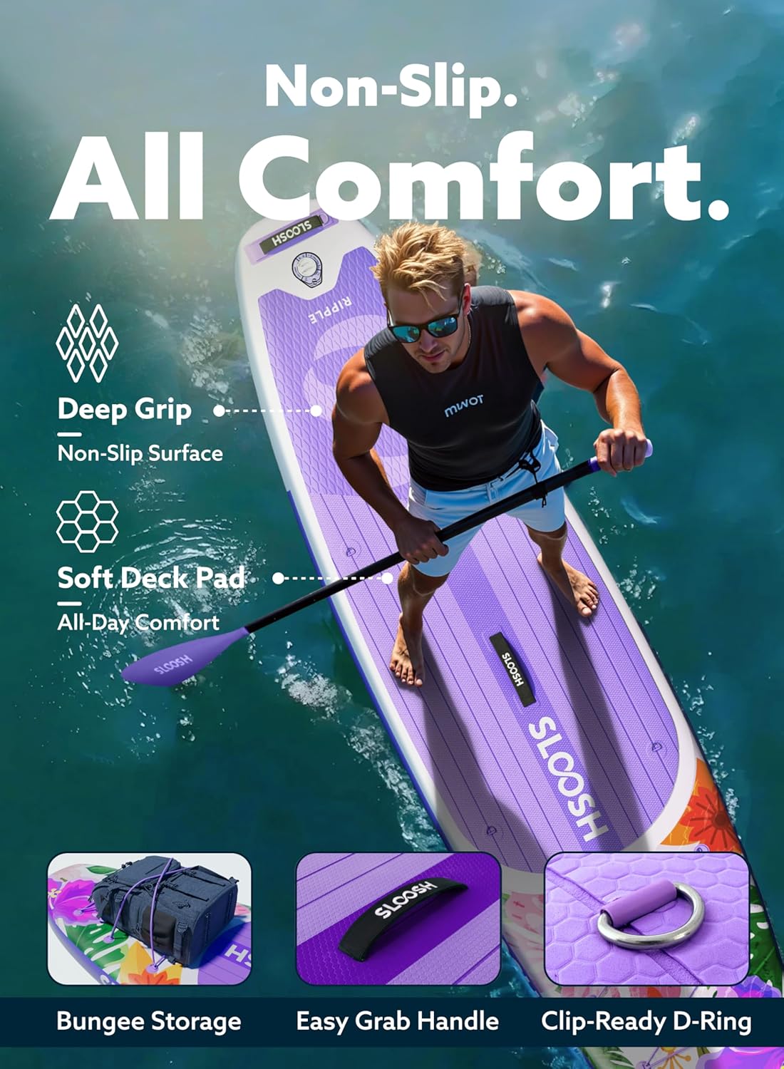 Thumbnail 5 de SLOOSH Ripple 10'6" Inflatable SUP with Premium Accessories