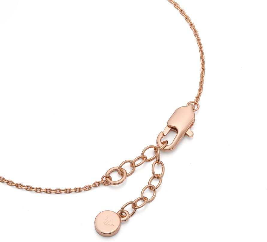Detalle de Emporio Armani Damenarmband aus Edelstahl oder Messing mit roségoldenem Karabinerverschluss