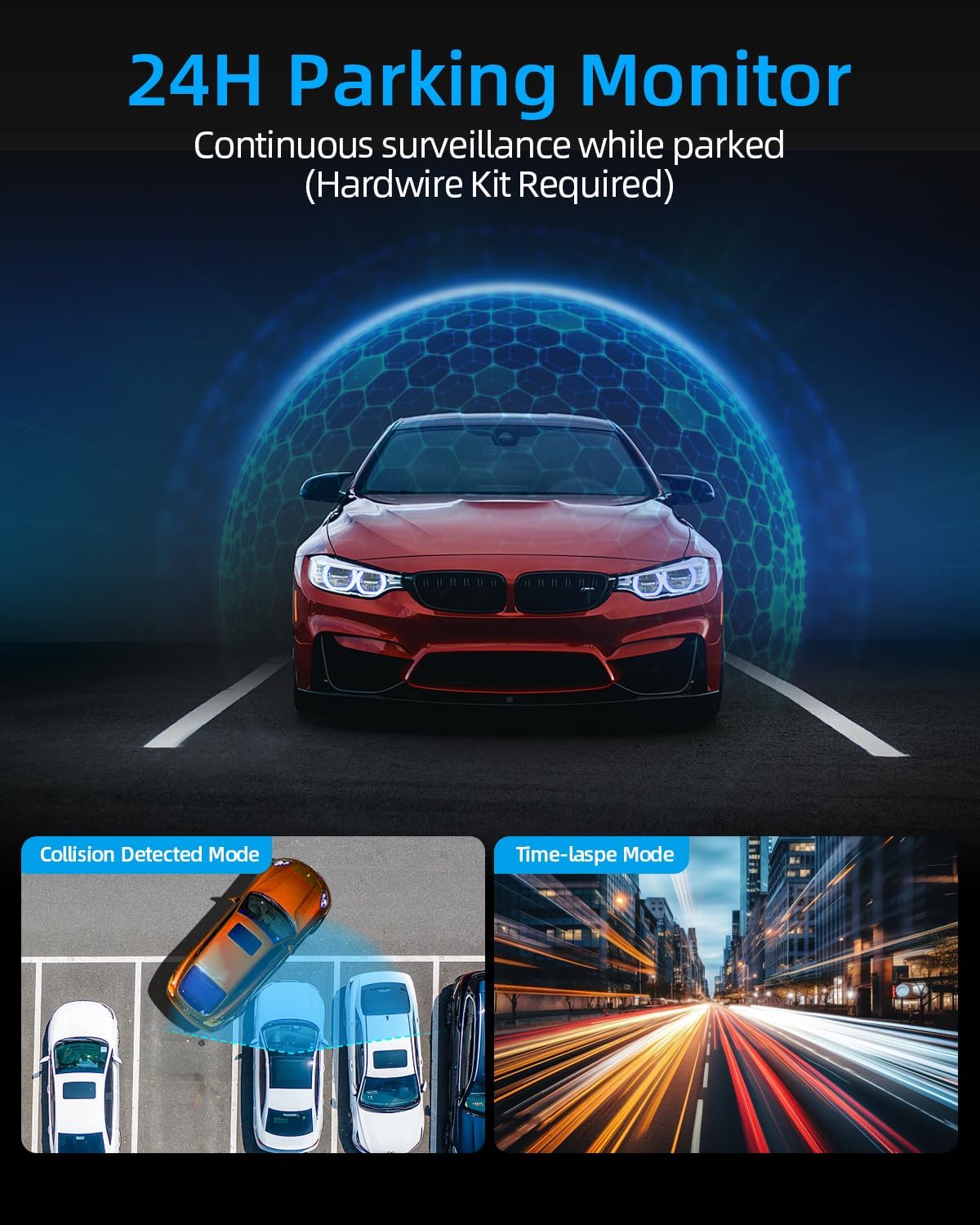 Detalle 2 de Caméra Dashcam 4K avec WiFi et vision nocturne