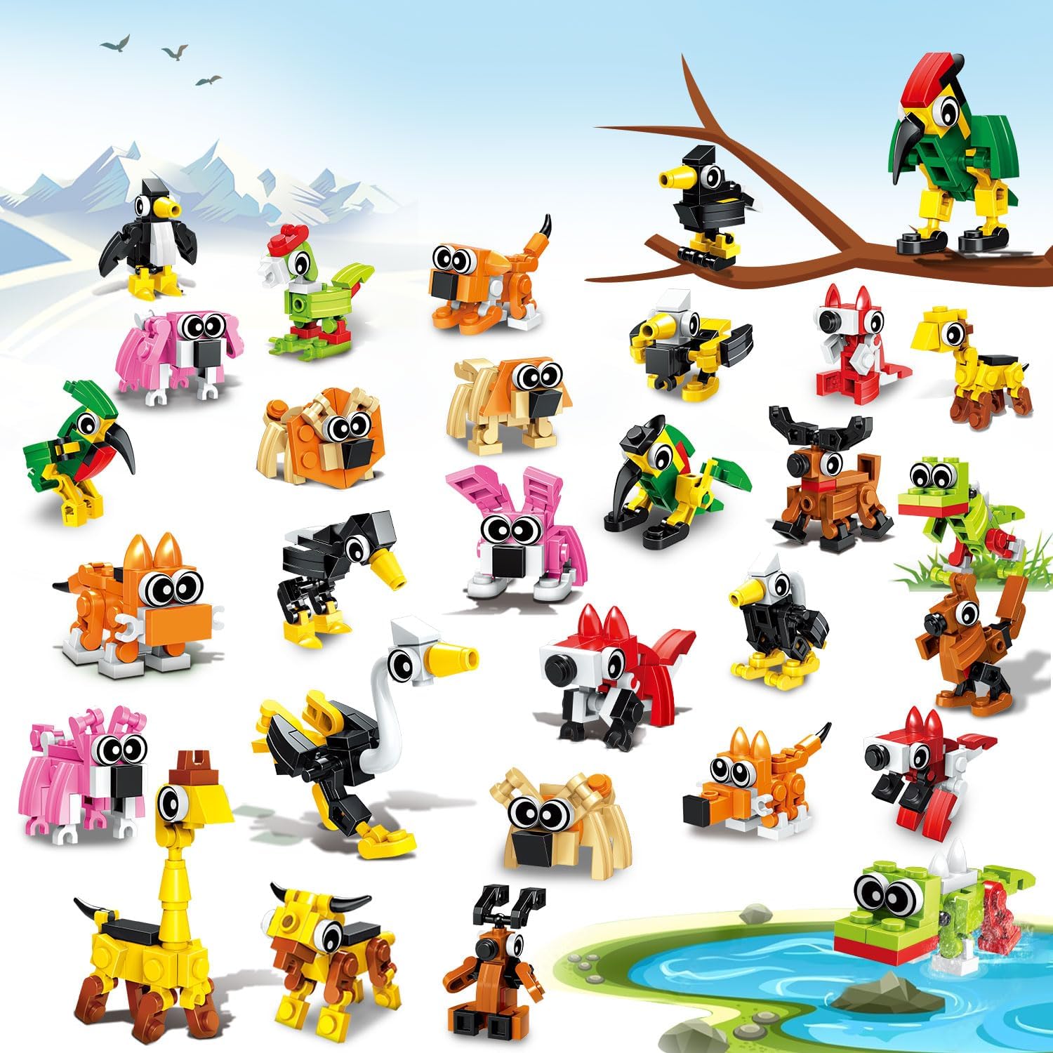 Detalle de TWERF Valentines 20 Pack Mini Animal Blocks