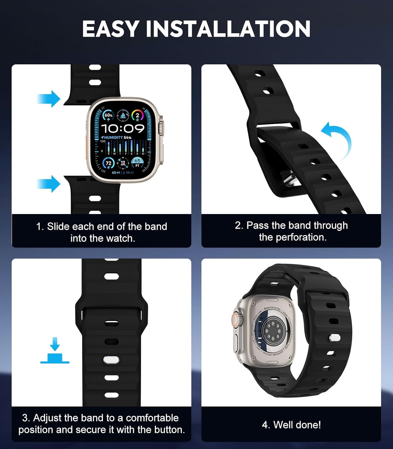 Thumbnail 5 de MoKo Ocean Bands silicone strap 49mm