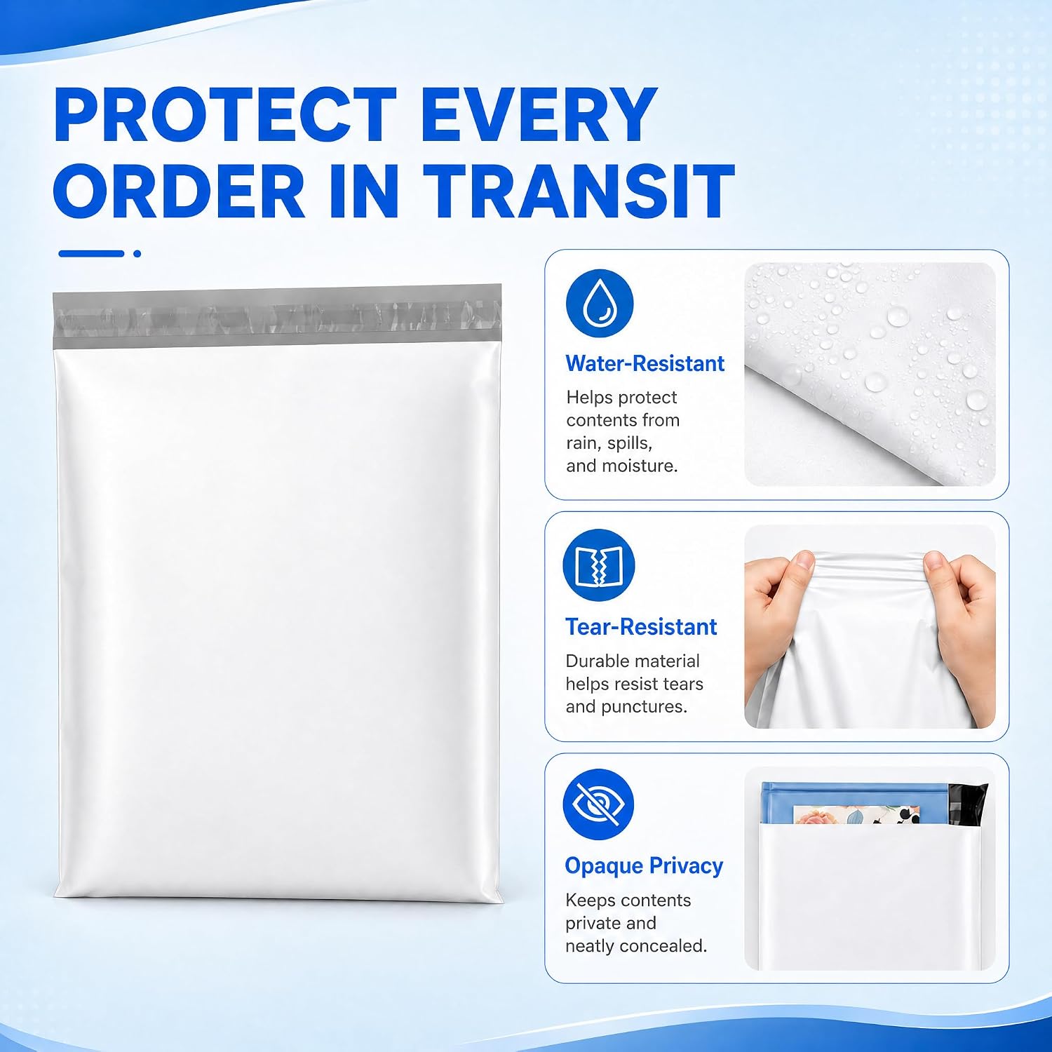 Thumbnail 3 de METRONIC 14.5 x 19-Inch Poly Mailers, 400-Pack, Self-Seal and Water-Resistant