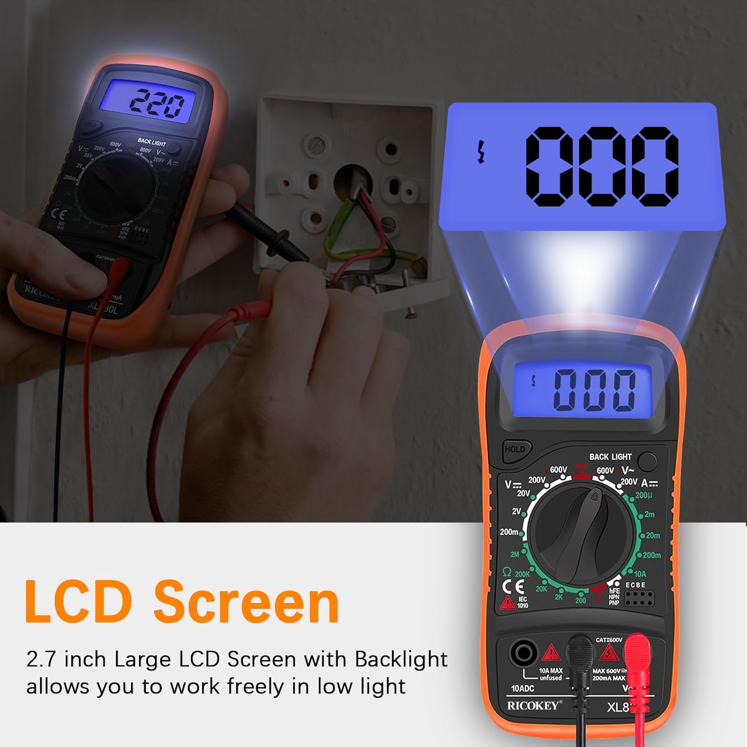 Thumbnail 5 de Digital Multimeter Voltmeter 2.7in LCD