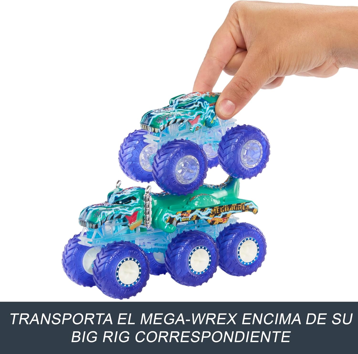 Thumbnail 4 de Hot Wheels Monster Trucks Power Smashers, Pack 2 🐯🦖
