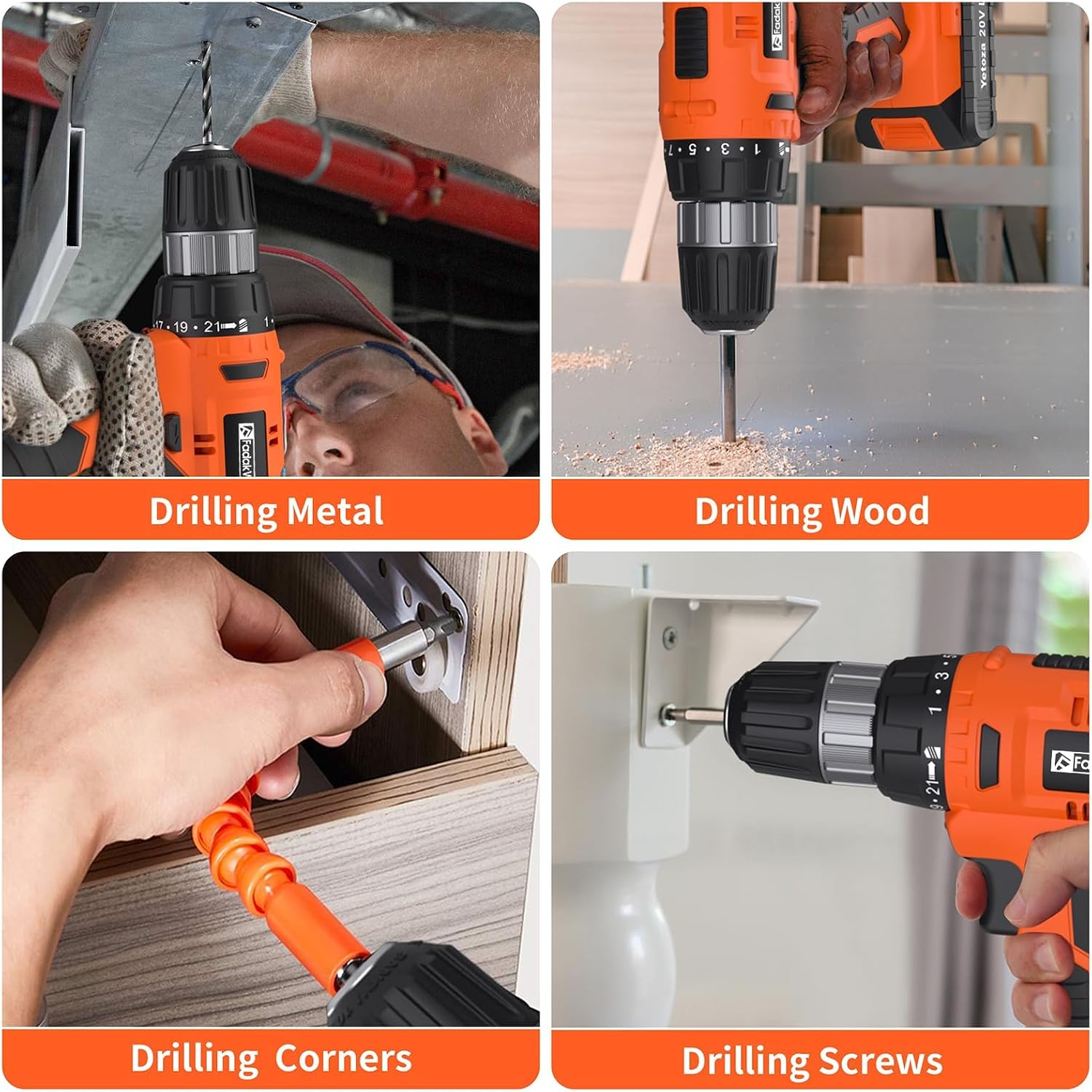Thumbnail 4 de FADAKWALT 20V Cordless Drill Set