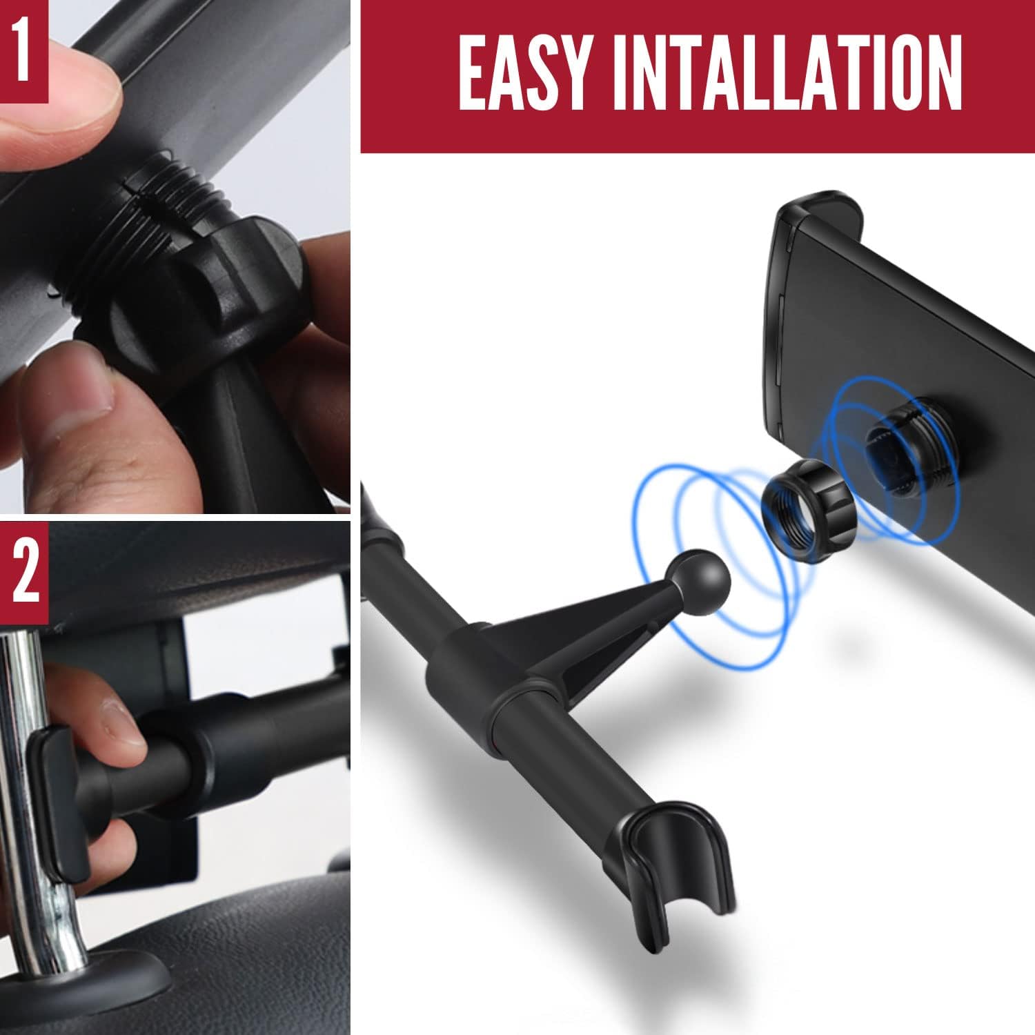 Thumbnail 6 de MAGIC SELECT Supporto poggiatesta auto per tablet e smartphone da 4,7" a 11" con rotazione 360°