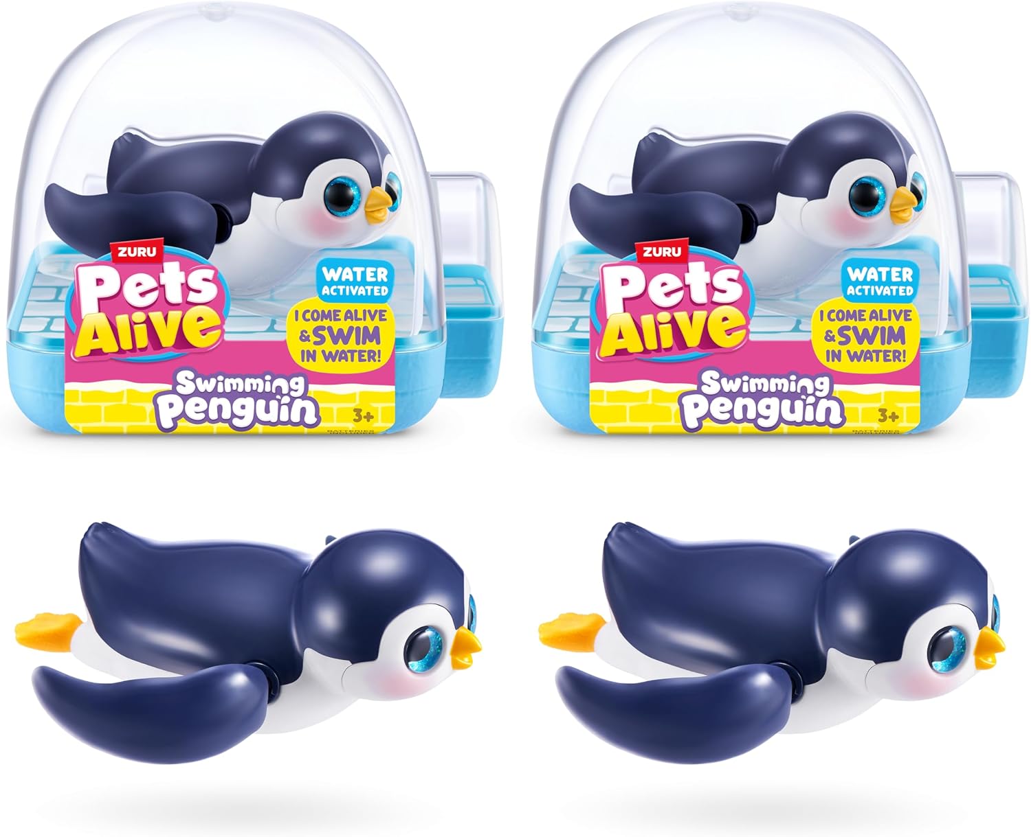 Detalle de ZURU swimming penguin toy 2-pack