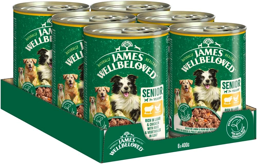 Thumbnail 1 de James WELLBELOVED Senior Nassfutter in Pastete (Lamm & Huhn), 6 x 400 g