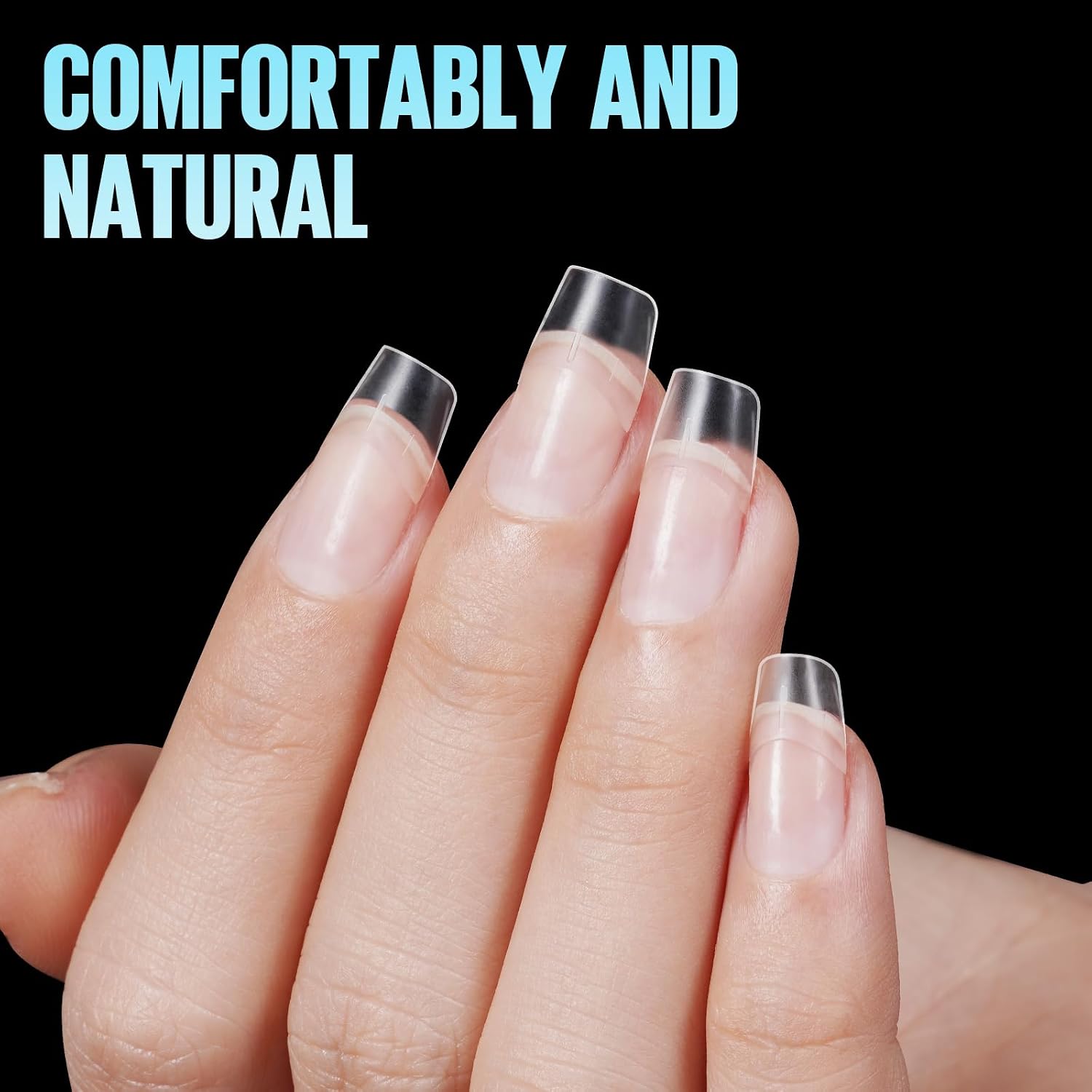 Thumbnail 5 de TOMICCA 510 Stücke falsche Nail Tips für Gelnägel – 12 Größen, Kurz Quadrat Runde, matte Oberfläche