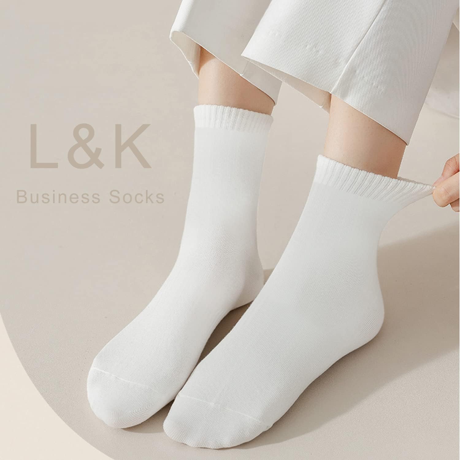 Detalle de L&K-II 12/24 paia di calzini lunghi unisex in cotone business e tempo libero 92216