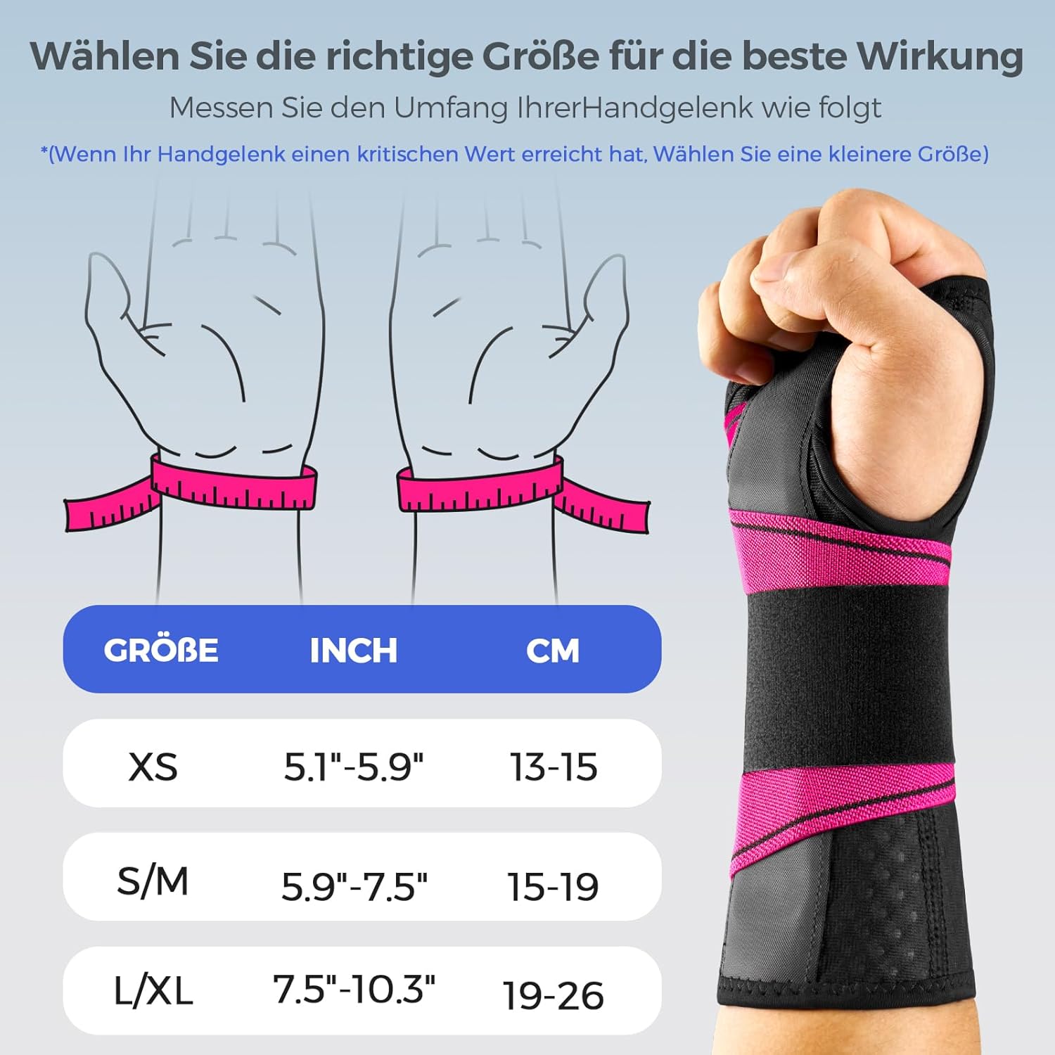 Thumbnail 5 de FREETOO Leicht-Passform Handgelenkstütze mit Bio-Karpaltunnel-Schiene – Allround-Orthese für RSI, Sehnenscheidenentzündung und mehr
