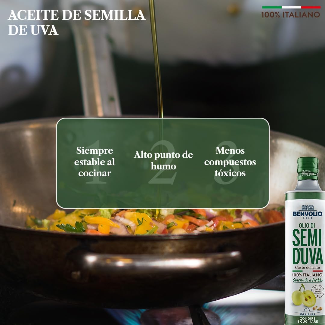 Thumbnail 5 de BENVOLIO 1938 Aceite de Uva Prensado en Frío 750ml 🍇