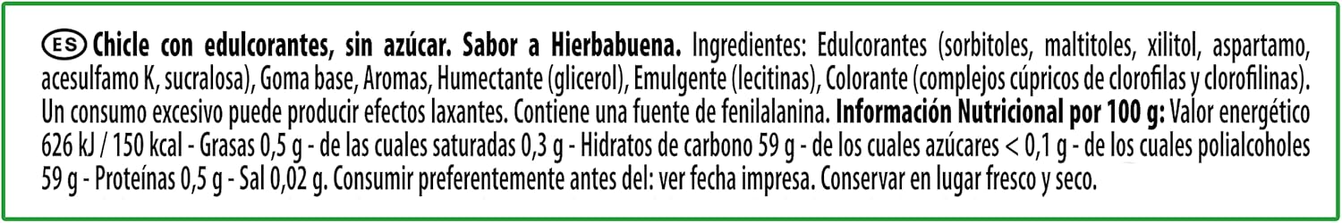 Thumbnail 2 de Trident Senses Spearmint 🍃 Chicles sin Azúcar, Pack de 12