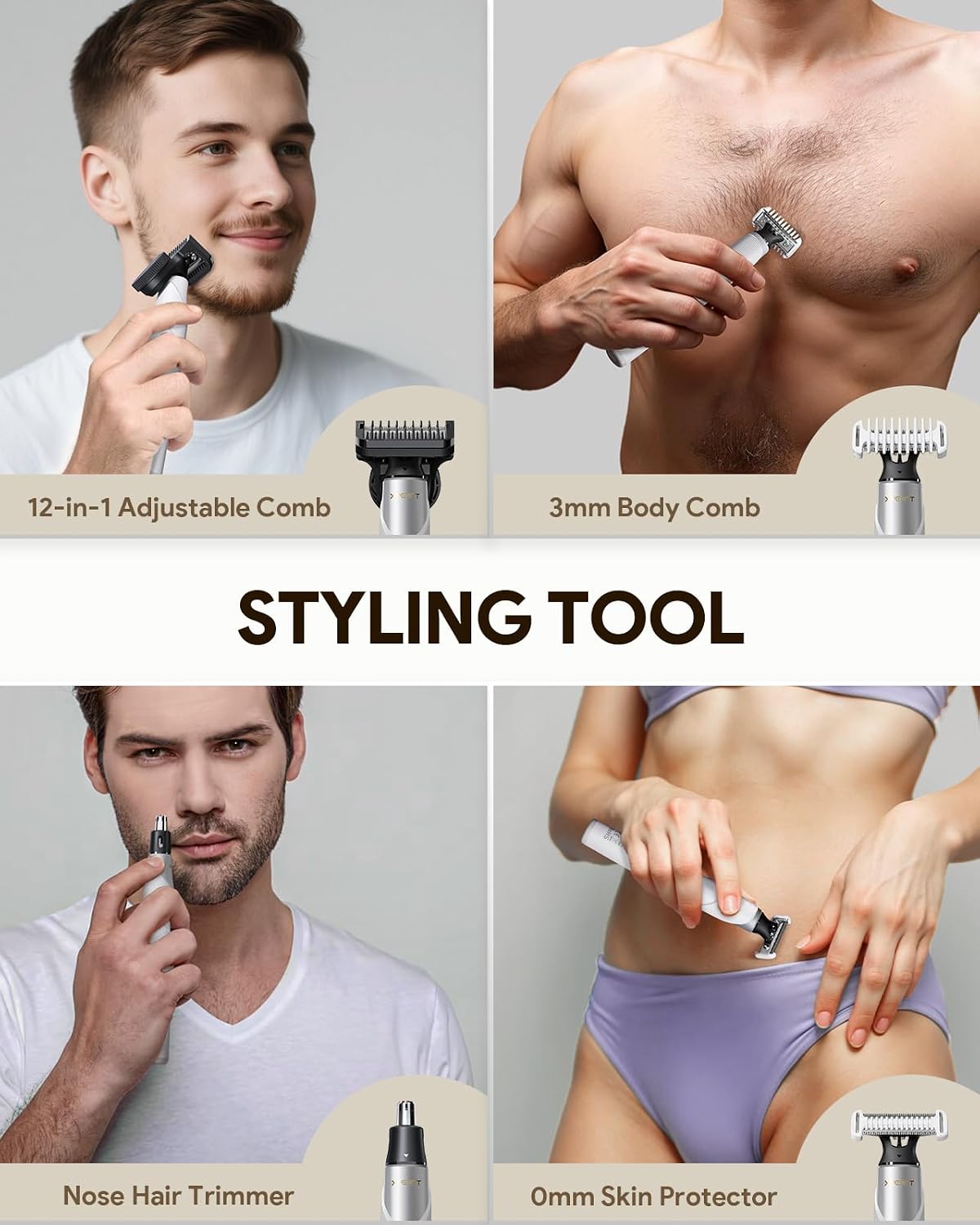 Thumbnail 3 de Roleader Xpert T beard trimmer kit with 12