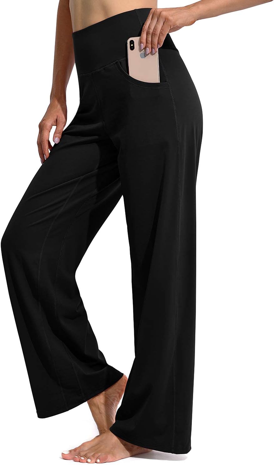 Thumbnail 1 de Promover Activewear-Hosen für Damen mit Taschen – Hoch taillierte Jogginghose mit Bauchkontrolle und weitem Bein