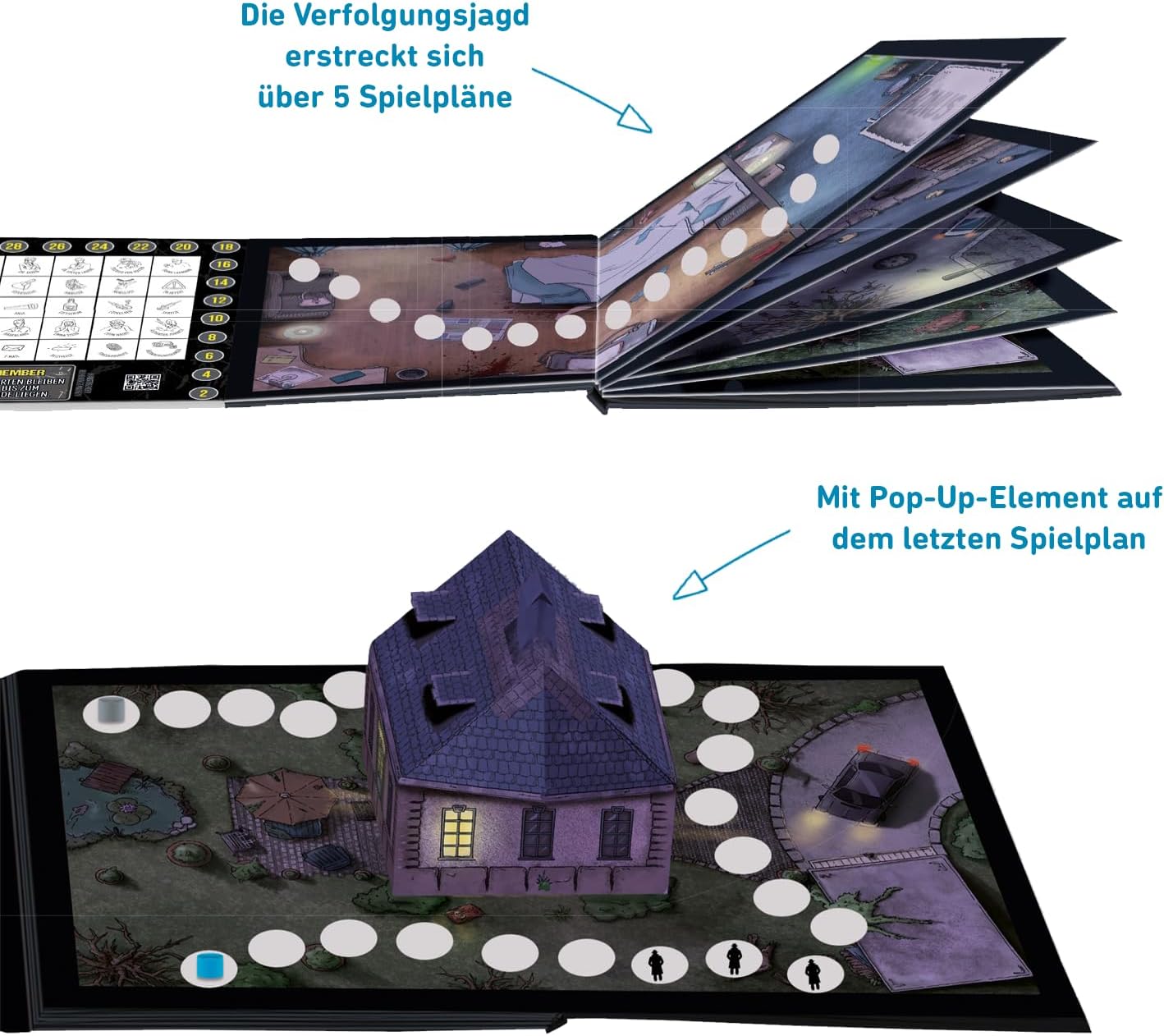 Detalle de Moses Sebastian Fitzek Safehouse – The Game „Safe House“ (Gesellschaftsspiel) von Marco Teubner, 2–4 Spieler