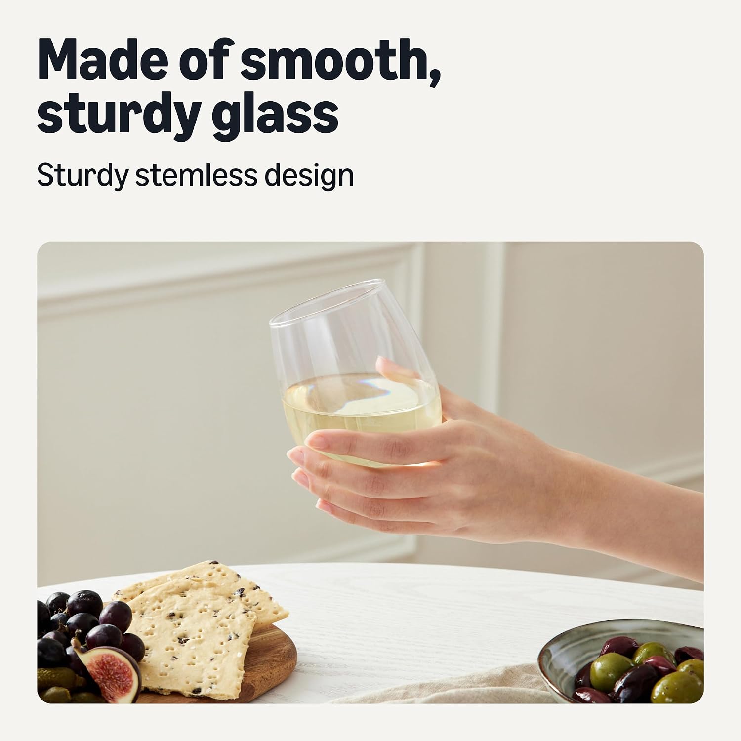 Thumbnail 2 de Amazon Basics 6‑piece Stemless Wine Glasses 🍷