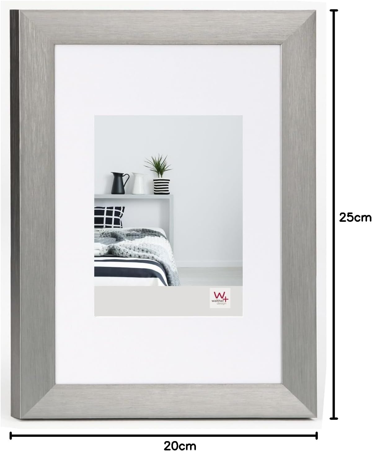 Detalle de Walther Design Cadre Photo Aluline AL520D – cadre acier/alu 15 x 20 cm