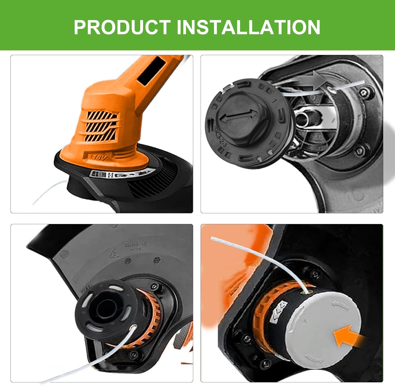 Thumbnail 6 de Odashen 6 Pack C3-2 Pre-Wound Trimmer Spool Replacement for Stihl FSA 57/56/50 and FSE 52/50