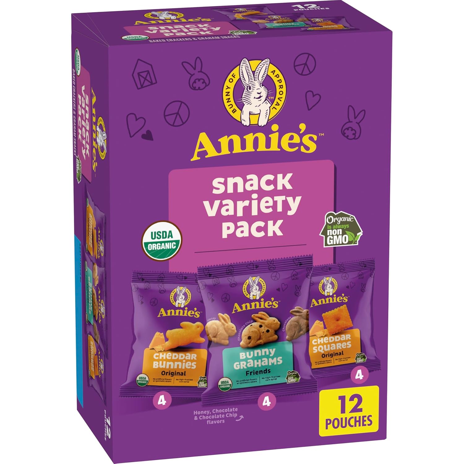 Detalle de Annie's 180 Organic Snack Variety Pack, 12 Pouches, 11 oz
