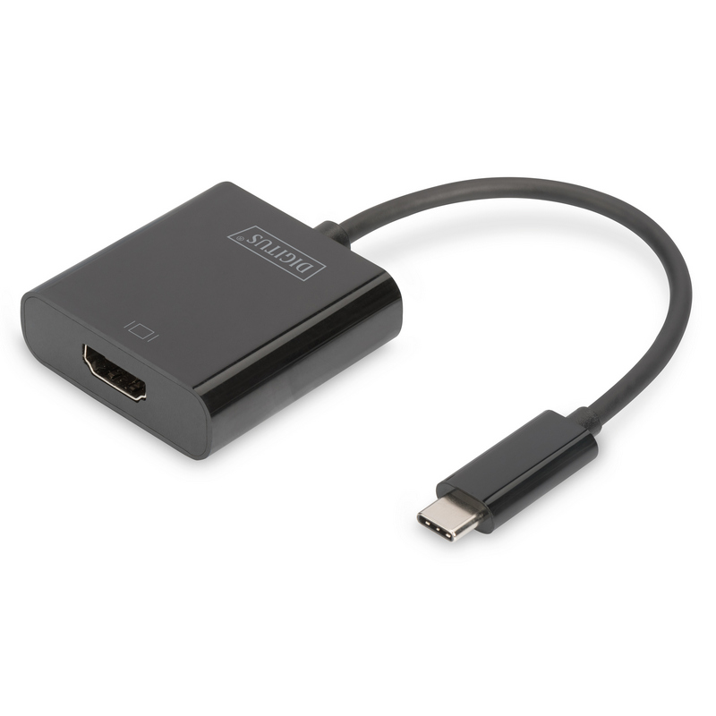 Detalle de Digitus Adaptador USB-C a HDMI 4K/30Hz (Negro) — versátil, compacto y para presentaciones